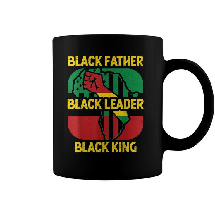Mens Black Father Black Leader Black King Dad Coffee Mug