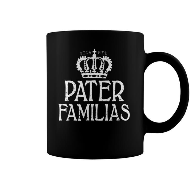 Mens Bona Fide Pater Familias Fathers Day Crown Coffee Mug