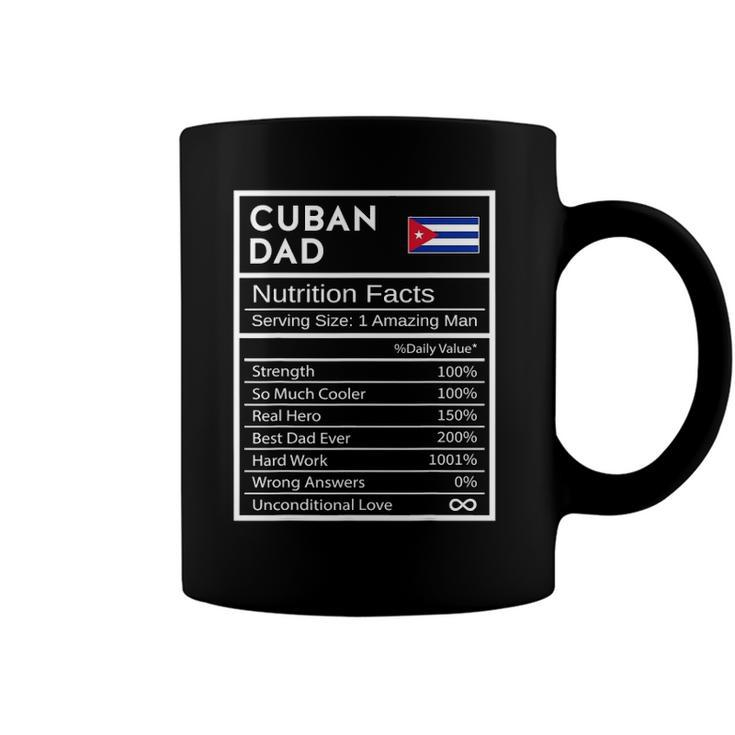 Mens Cuban Dad Nutrition Facts National Pride Gift For Dad Coffee Mug