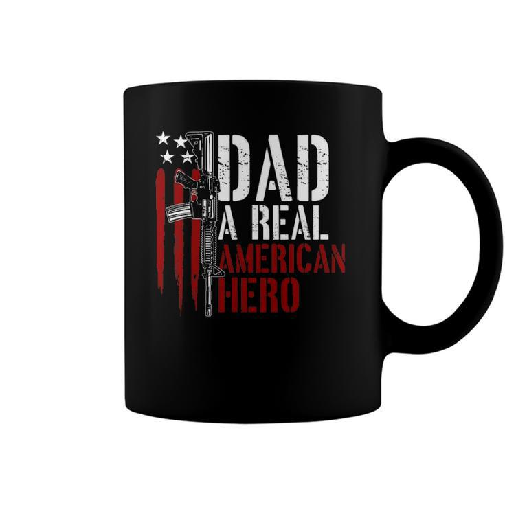 Mens Dad A Real American Hero Daddy Gun Rights Ar-15 Ver2 Coffee Mug