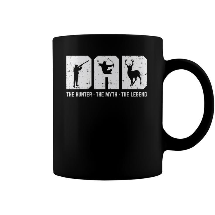 Mens Dad Hunter Myth Legend Hunting Archery Deer Hunter Men Gift Coffee Mug