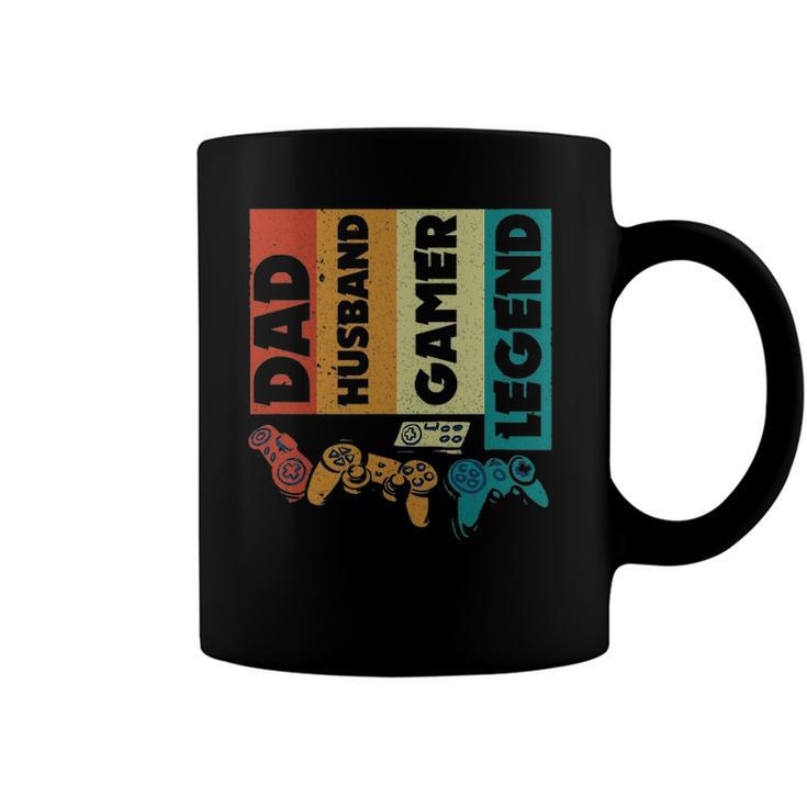 Mens Dad Husband Gamer Legend Dad Video Gamer Coffee Mug