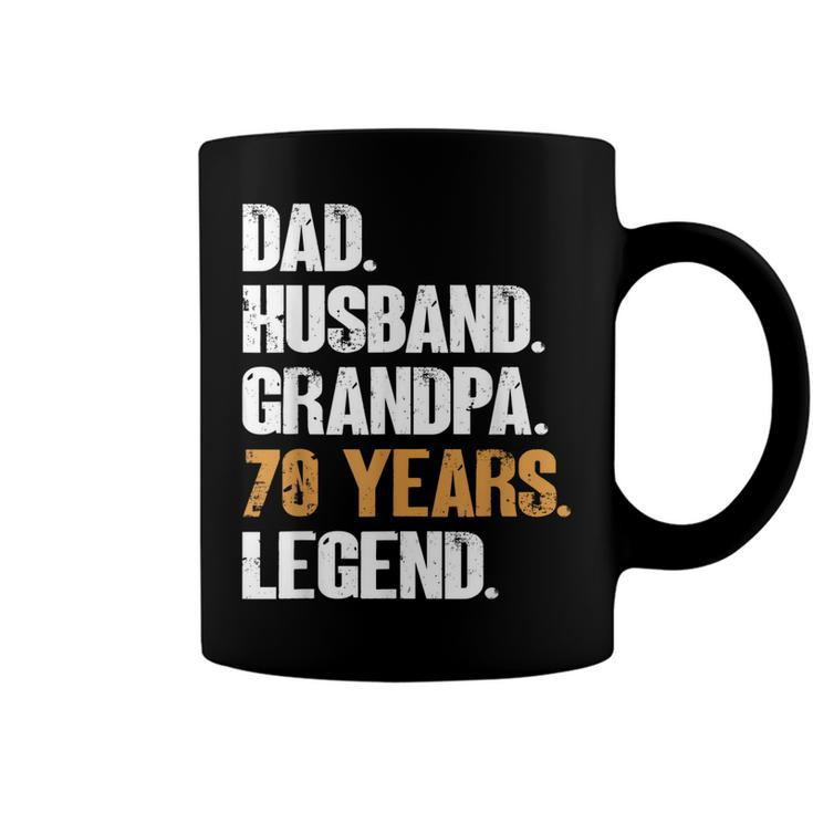 Mens Dad Husband Grandpa 70 Years Legend Birthday 70 Years Old   Coffee Mug
