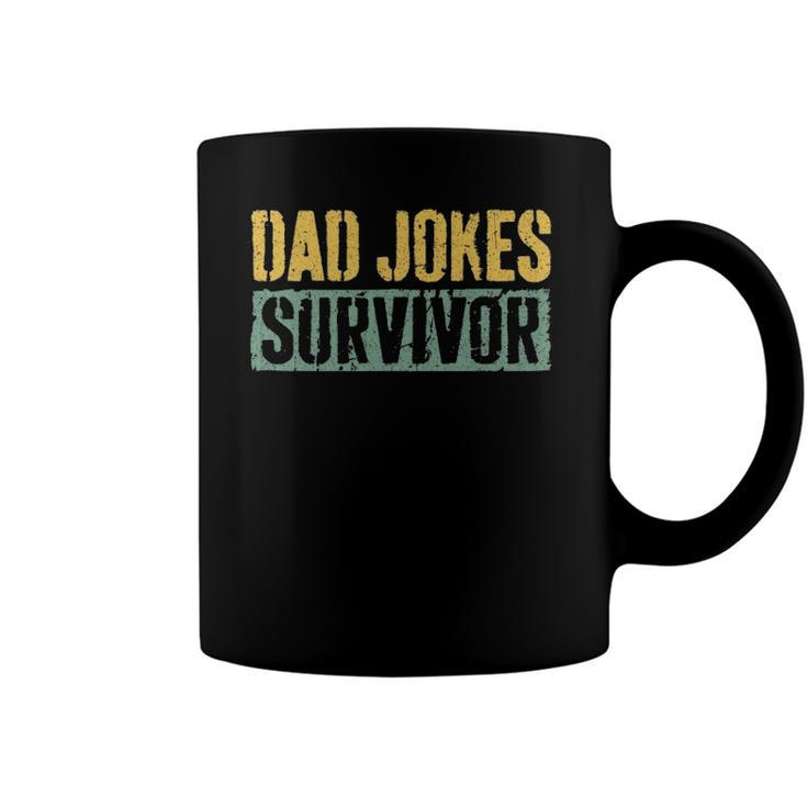 Mens Dad Jokes Survivor Fathers Day Coffee Mug