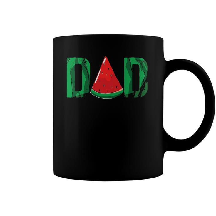 Mens Dad Watermelon Funny Summer Fruit Dad Fathers Day Coffee Mug