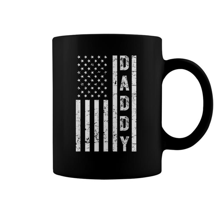 Mens Daddy American Flag Fathers Day Patriotic Usa 4Th Of July Coffee Mug