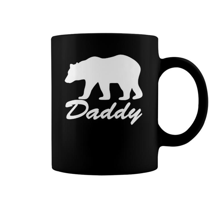 Mens Daddy Bear Distressed Graphic Raglan Baseball Tee Coffee Mug