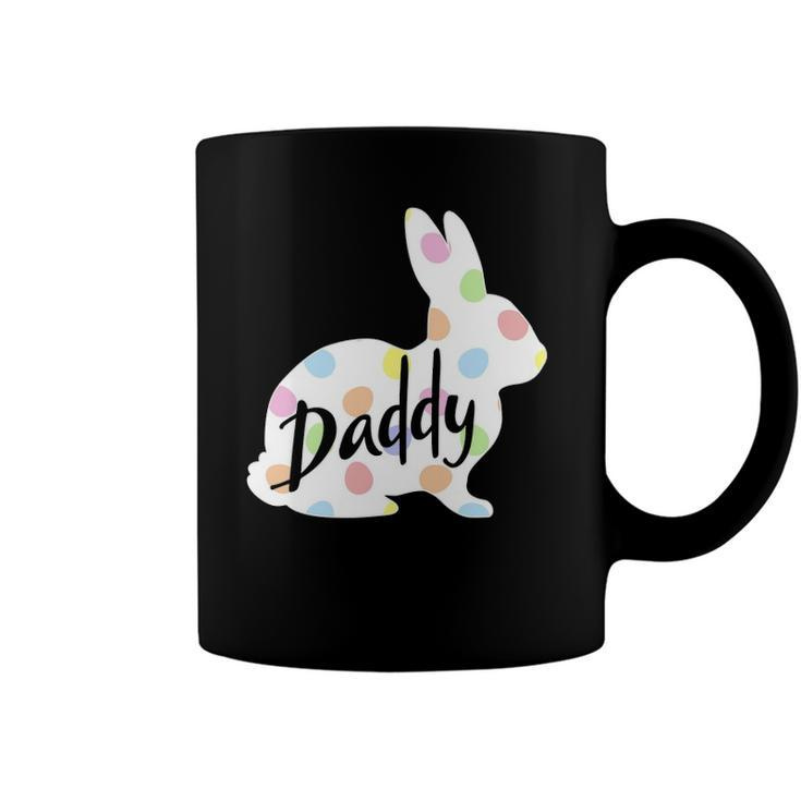 Mens Daddy Bunny Easter Egg Polka Dot Bunny Rabbit Father Dad Coffee Mug