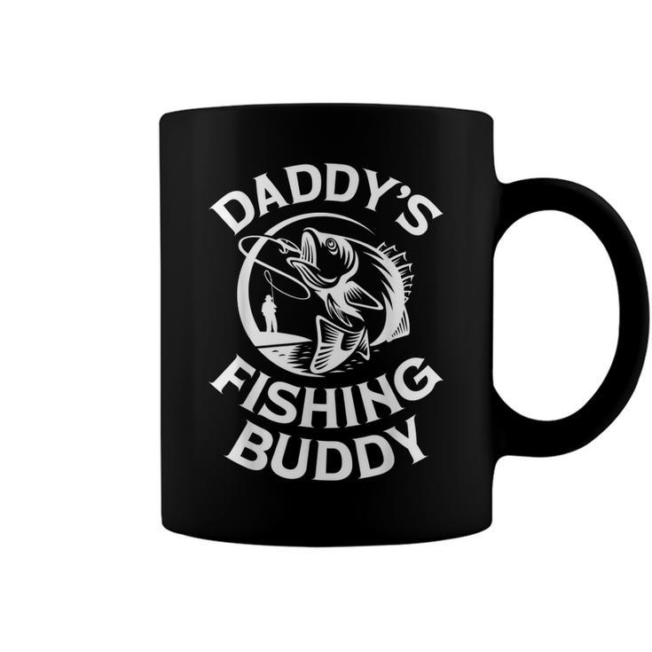 Mens Daddys Fishing Buddy Young Fishing Man Gift For Boys Kids  Coffee Mug
