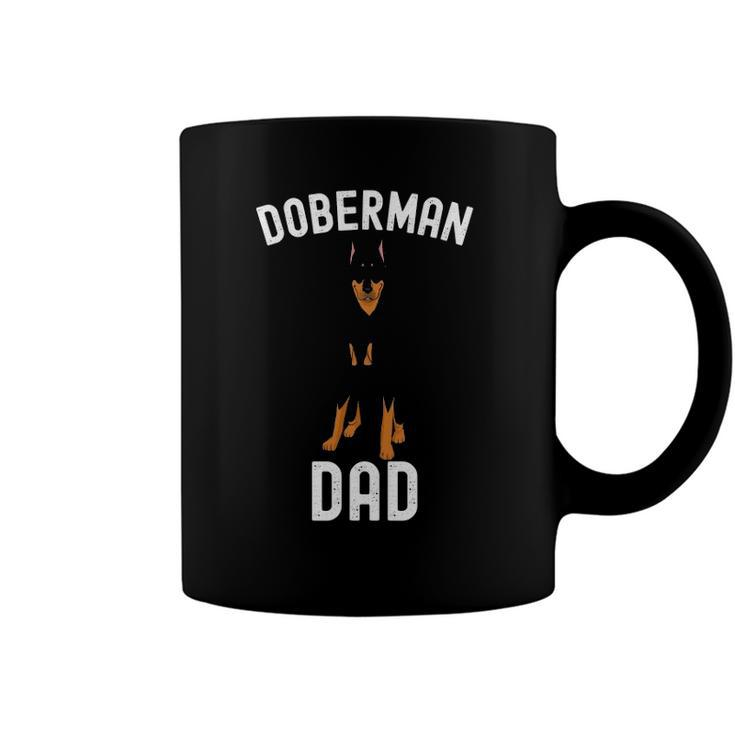 Mens Doberman Dad Fathers Day Men Doberman Lover Owner Funny Dog Coffee Mug