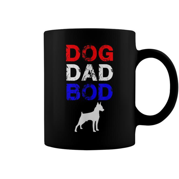Mens Dog Dad Bod Doberman 4Th Of July Mens Gift  Coffee Mug