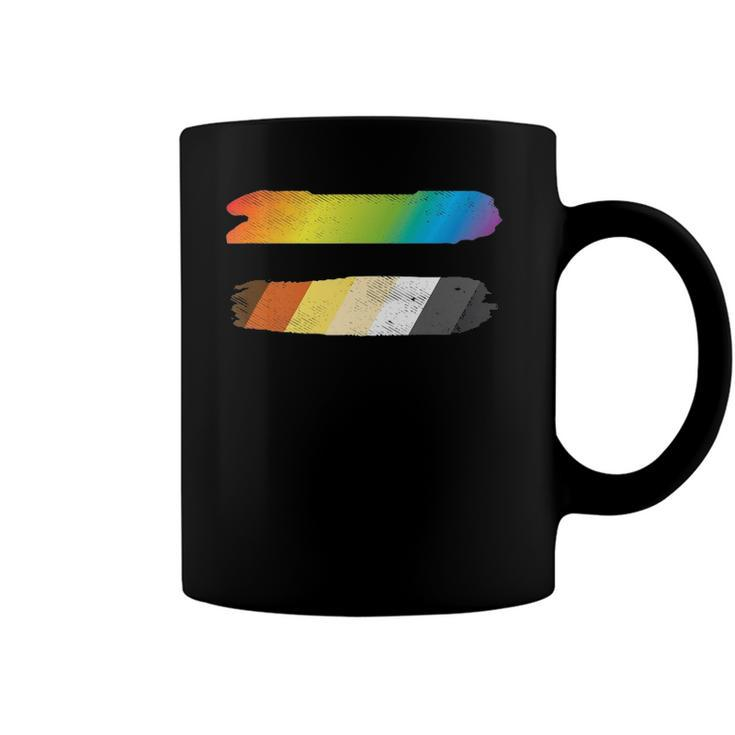 Mens Equal Sign Equality Lgbtq Gay Bear Flag Gay Pride Men Coffee Mug