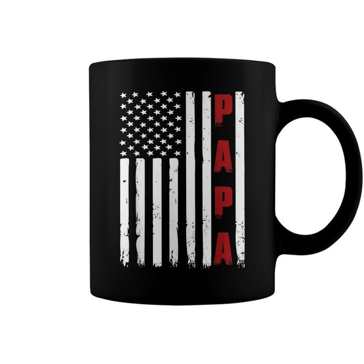 Mens Fathers Day  Best Dad Ever Usa American Flag   Coffee Mug