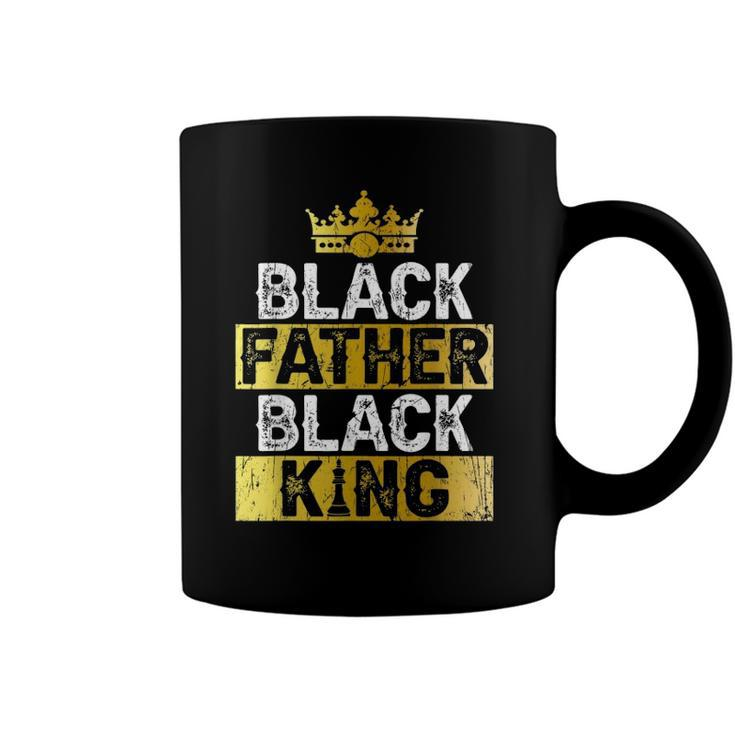 Mens Fathers Day Black Father Black King African American Dad Coffee Mug