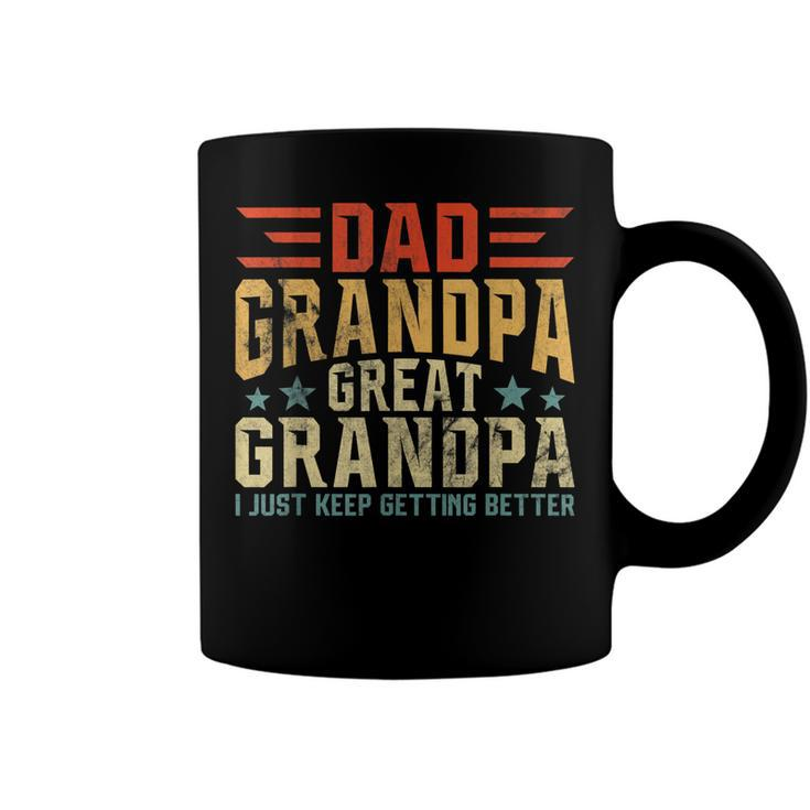 Mens Fathers Day From Grandkids Dad Grandpa Great Grandpa   Coffee Mug