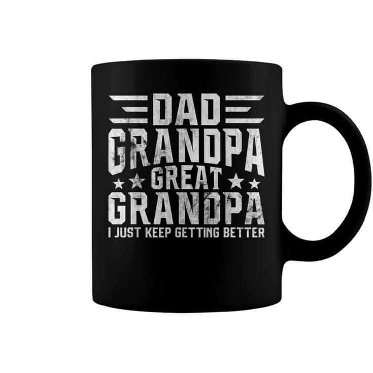 Mens Fathers Day From Grandkids Dad Grandpa Great Grandpa   Coffee Mug