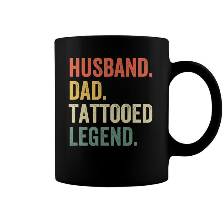 Mens Funny Tattoo Husband Dad Tattooed Legend Vintage Coffee Mug