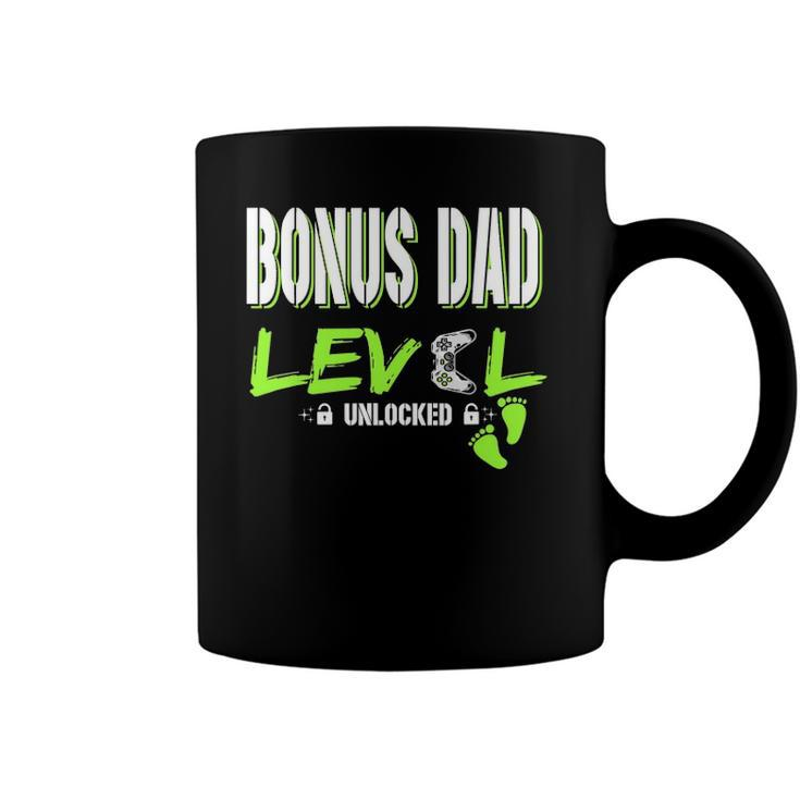Mens Gaming Bonus Dad Level Unlocked Gamer Leveled Up Fathers Coffee Mug