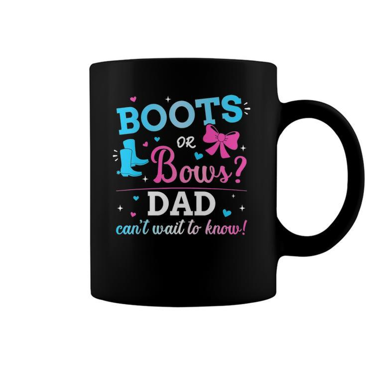 Mens Gender Reveal Boots Or Bows Dad Matching Baby Party Coffee Mug