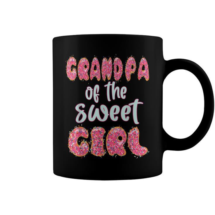 Mens Grandpa Of The Sweet Girl Donut Birthday Party Outfit Family  Coffee Mug