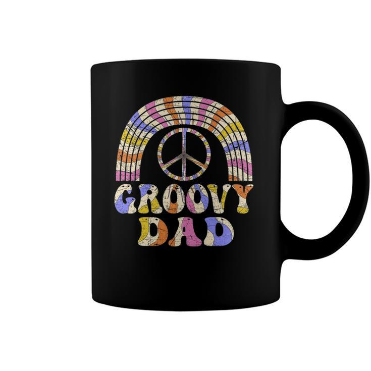 Mens Groovy Dad 70S Aesthetic Nostalgia 1970S Retro Dad Hippie Coffee Mug