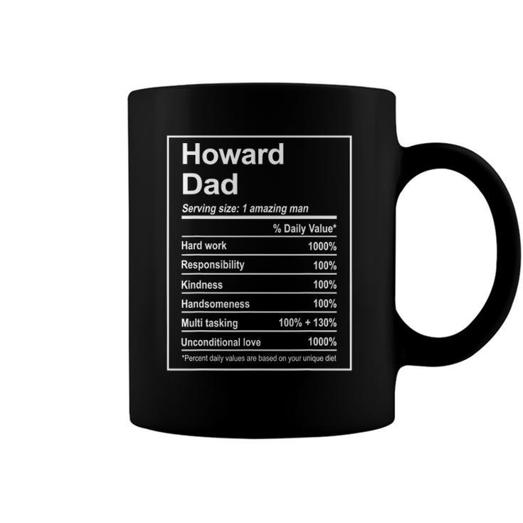 Mens Howard Dad Funny Men Nutrition Facts Fathers Day Michigan Coffee Mug