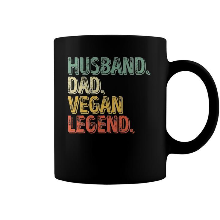 Mens Husband Dad Vegan Legend  Funny Fathers Day Coffee Mug