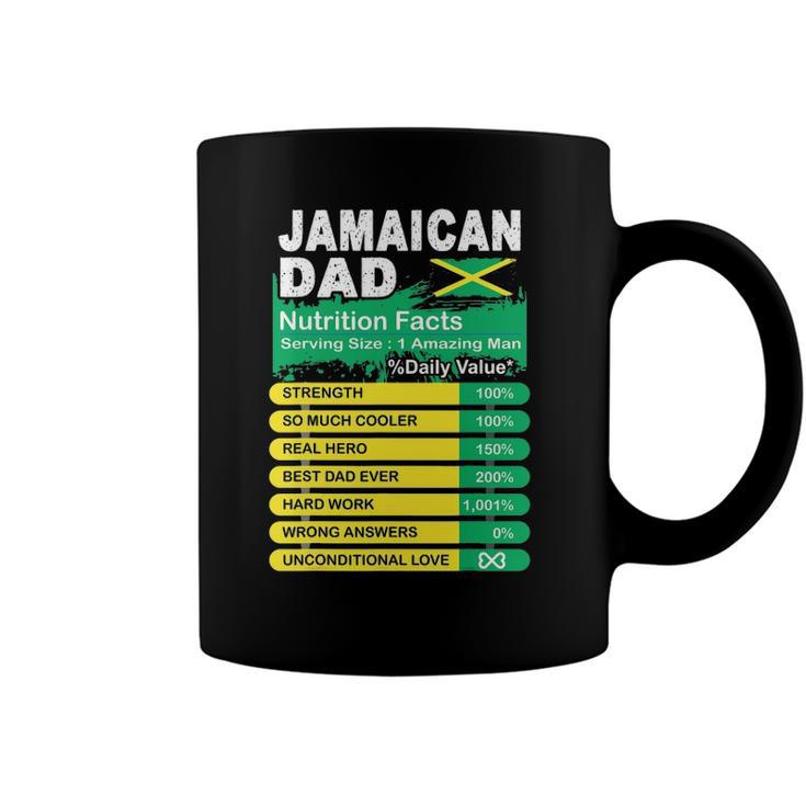 Mens Jamaican Dad Nutrition Facts Serving Size Coffee Mug