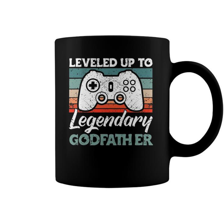 Mens Leveled Up To Legendary Godfather - Uncle Godfather Coffee Mug