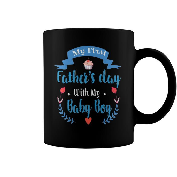 Mens My 1St Fathers Day Baby Boy Outfit New Daddy First Time Dad Coffee Mug