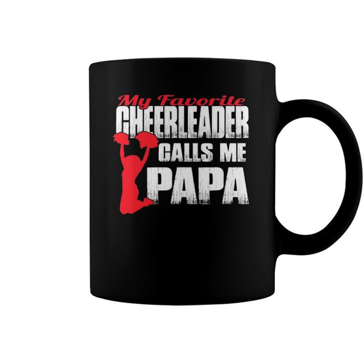 Mens My Favorite Cheerleader Calls Me Papa Cheer Papar Coffee Mug