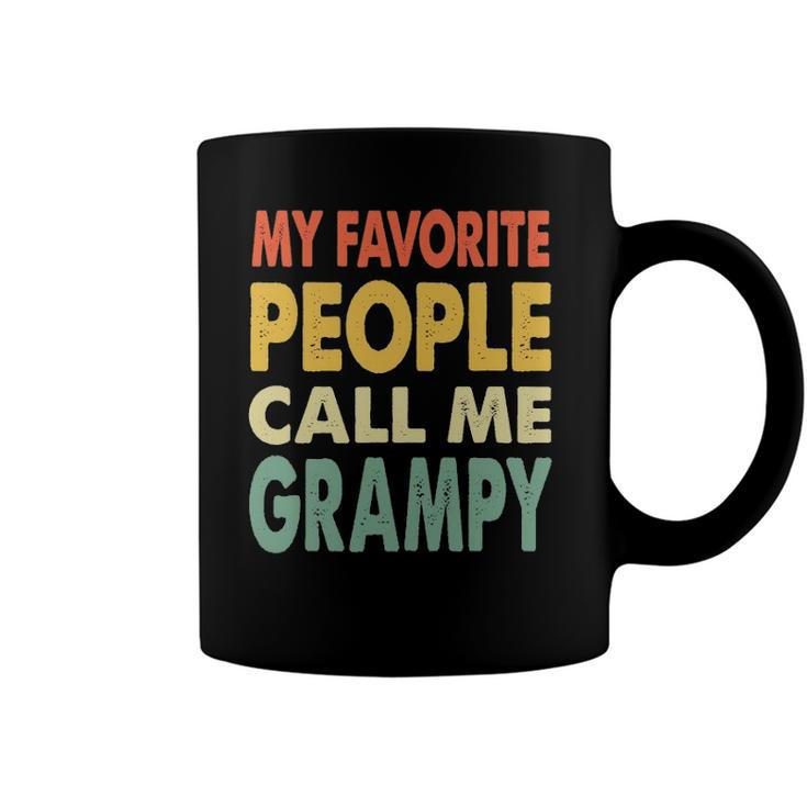 Mens My Favorite People Call Me Grampy Vintage Retro Funny Gifts Coffee Mug