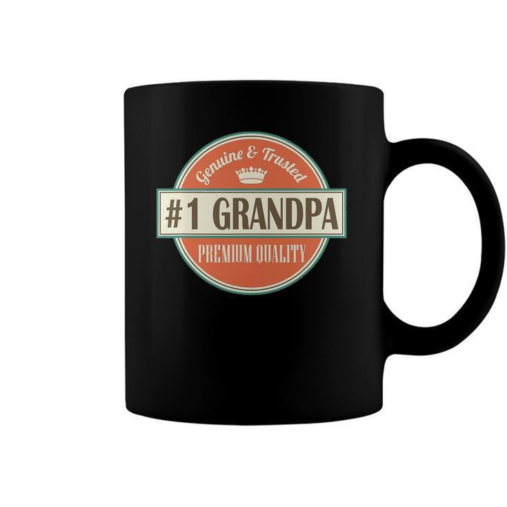Mens Number 1 Grandpa 1 Grandfather Fathers Day Gift Coffee Mug