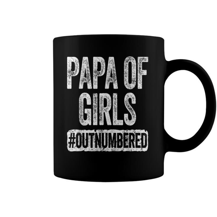 Mens Papa Of Girls Outnumbered Fathers Day Coffee Mug
