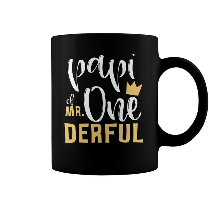 Mens Papi Of Mr Onederful 1St Birthday First One-Derful Matching Coffee Mug