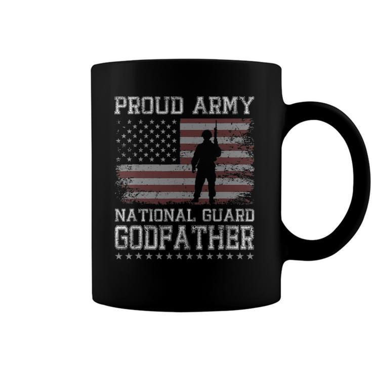 Mens Proud Army National Guard Godfather  US Military Gift Coffee Mug
