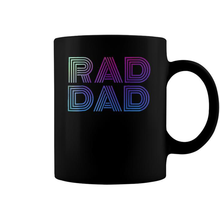 Mens Rad Dad 1980S Retro Fathers Day Coffee Mug