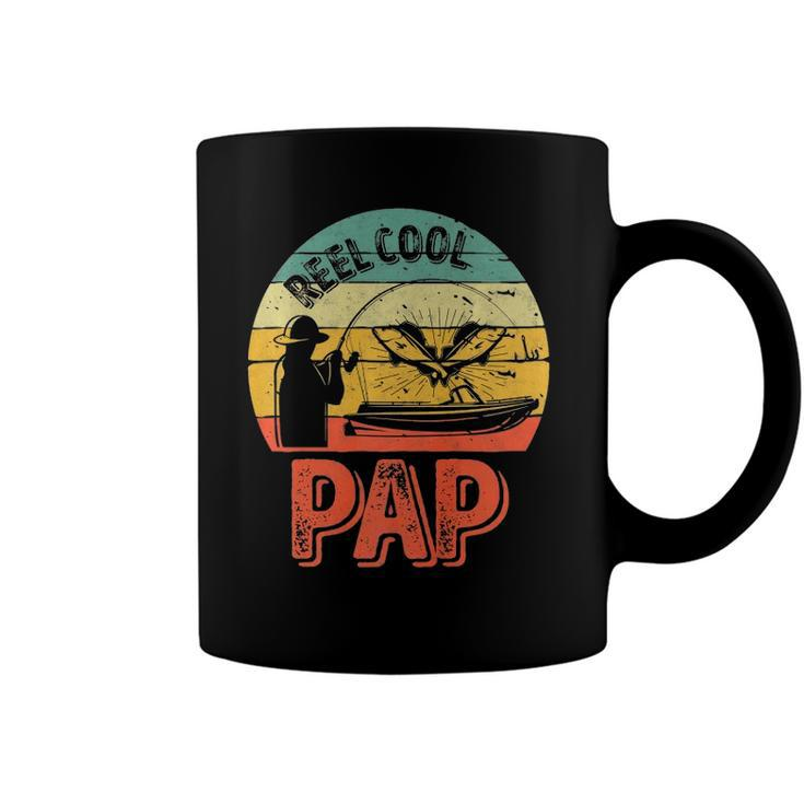 Mens Reel Cool Pap  Fisherman Christmas Fathers Day  Coffee Mug