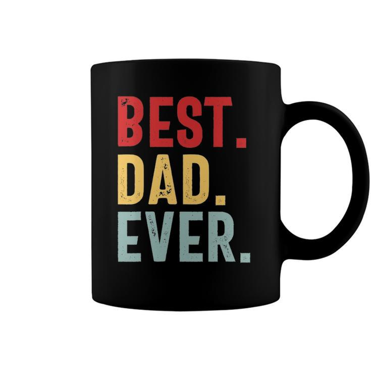 Mens Retro Vintage Best Dad Ever Funny Fathers Day Coffee Mug