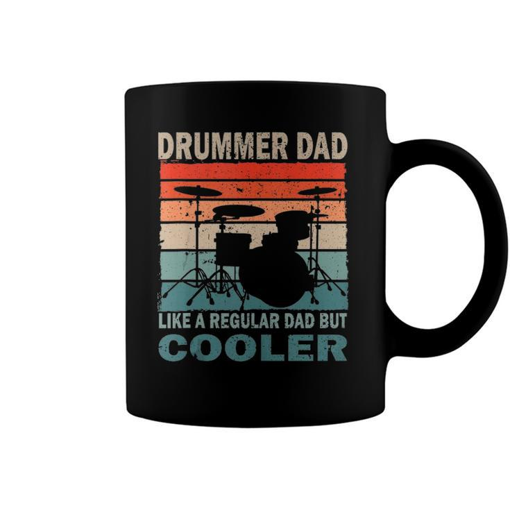 Mens Retro Vintage Drummer Dad Music Lover & Fan Fathers Day  Coffee Mug