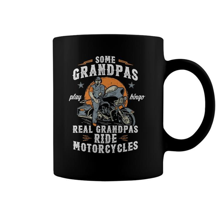 Mens Some Grandpas Play Bingo Real Grandpas Ride Motorcycles Coffee Mug