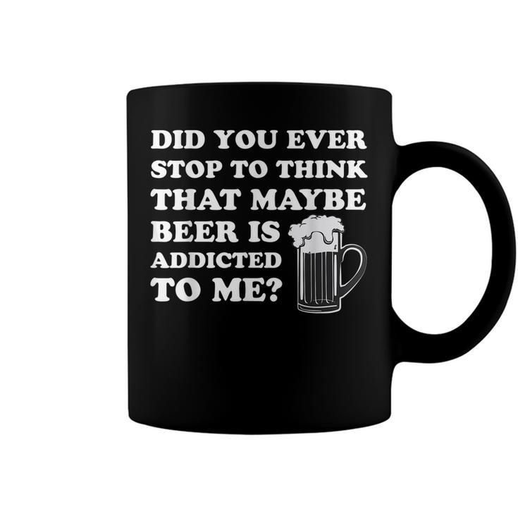 Mens St Patricks Day Maybe Beer Is Addicted To Me Funny Drink  Coffee Mug