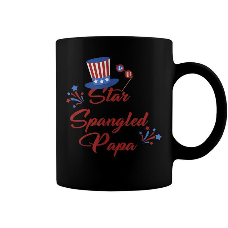 Mens Star Spangled Papa  4Th Of July Fathers Day Dad Gifts Coffee Mug
