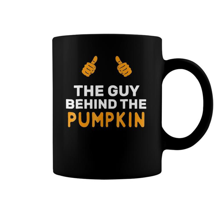 Mens The Guy Behind The Pumpkin Halloween Father Pregnancy Coffee Mug