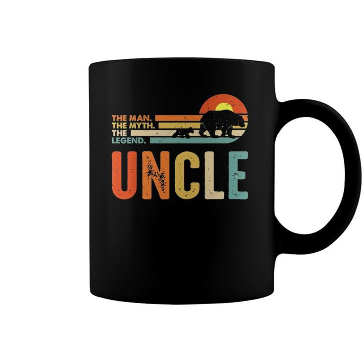 Mens Uncle Man Myth Legend Vintage Men Retro Classic Uncle Coffee Mug