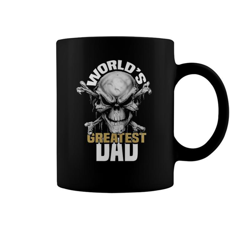 Mens Worlds Greatest Dad Skull Coffee Mug