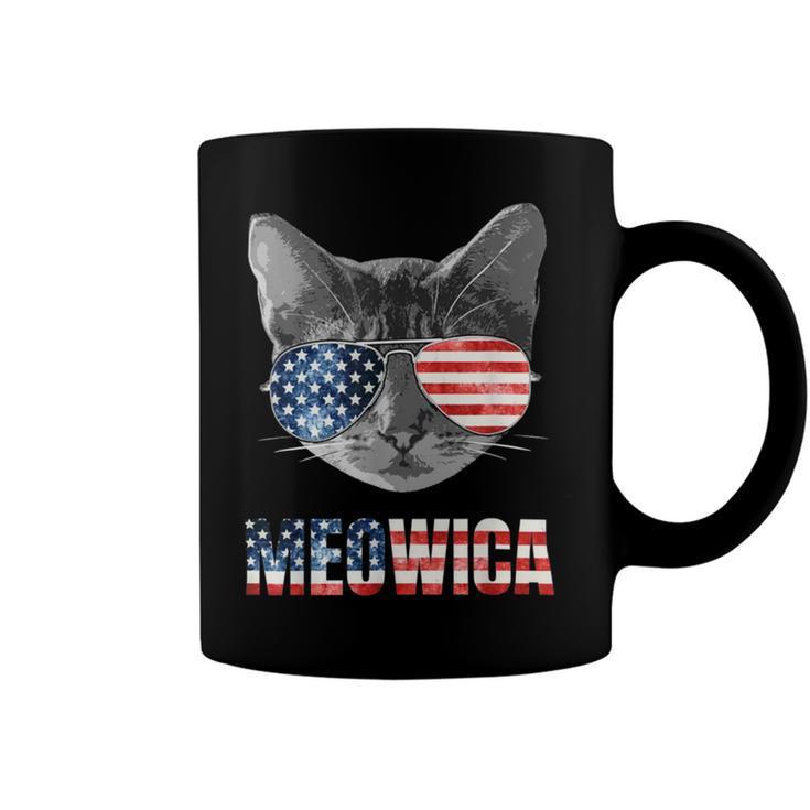 Meowica Funny Cat Patriotic Usa Shirt American Flag 544 Trending Shirt Coffee Mug