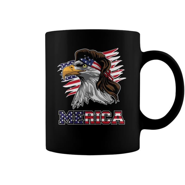 Merica American Bald Eagle Mullet Men Women Kids Coffee Mug