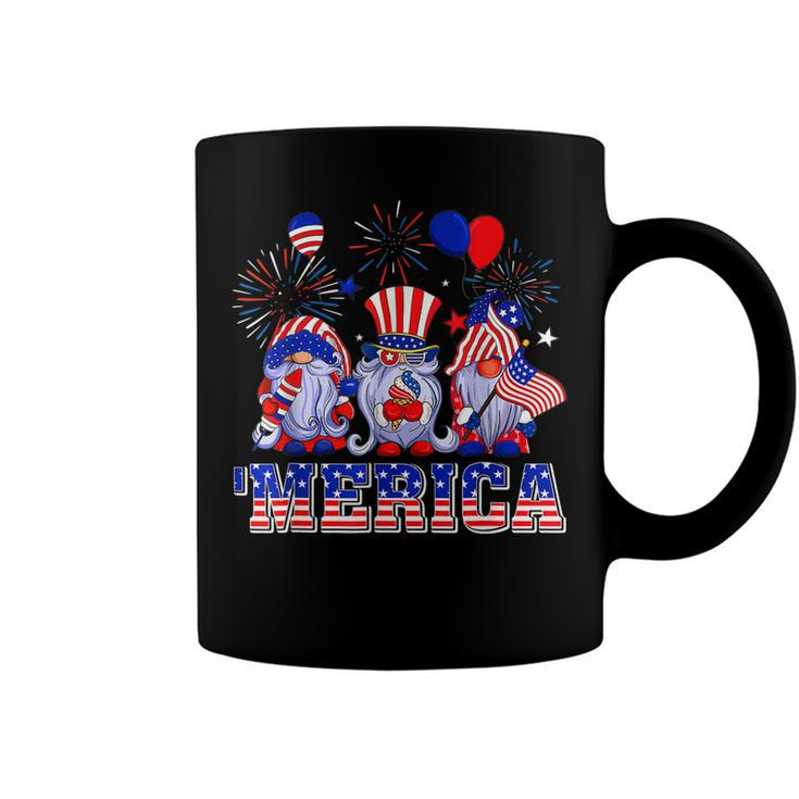 Merica Gnomes Happy 4Th Of July Us Flag Independence Day  Coffee Mug