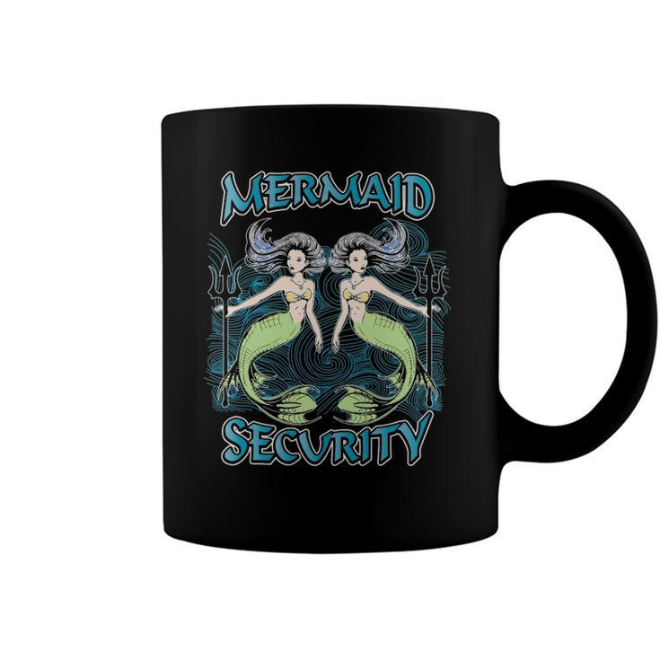 Mermaid Security  Merman Swimming Gift Coffee Mug